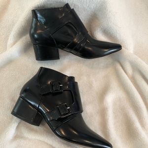 Patent Leather Buckle Booties!